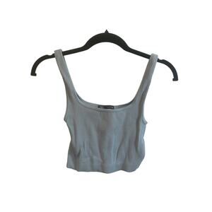 Zara Light Blue Cropped Tank XS